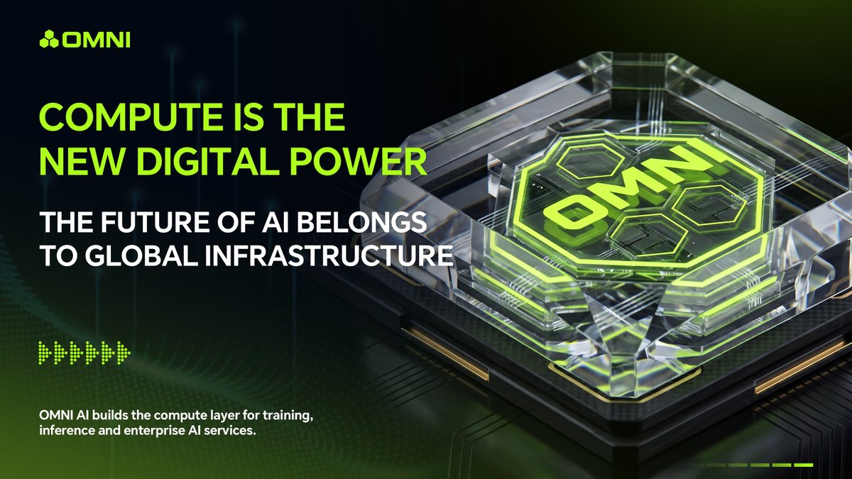 OMNIAI_Network's tweet photo. OMNI AI is building the global AI compute infrastructure for the next generation of intelligence.
Connecting GPU resources, AI services and Web3 value networks into one unified compute ecosystem.
AI needs compute. #OMNIAI #AICompute #Web3 #DePIN https://t.co/niBLUh2pL7