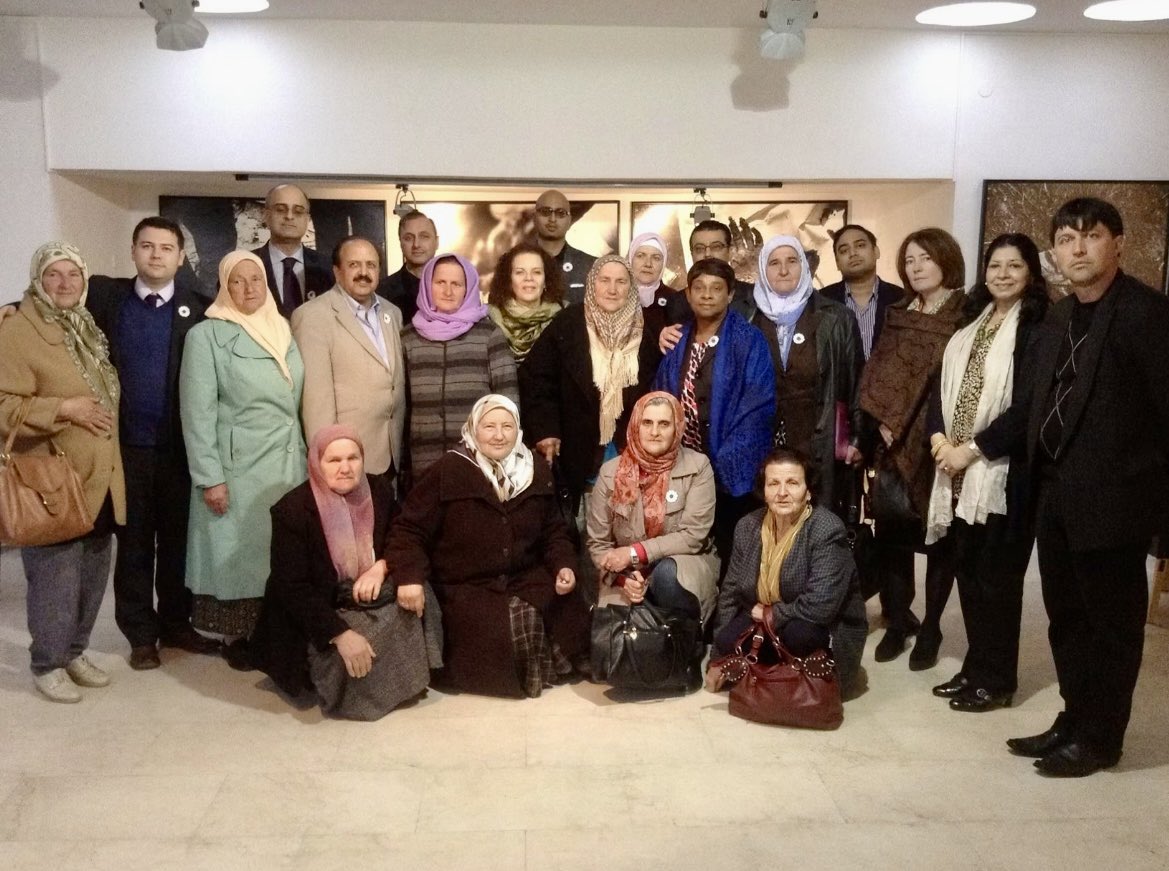 meralhece's tweet photo. I will never forget the harrowing stories I heard from the Mothers of Srebrenica. One mother lost 5 sons. 
So important we continue remembering & honouring the many victims of what has been described by the UN as the ‘worst crime on European soil since the Second World War. #genocide #RememberingSrebrenica