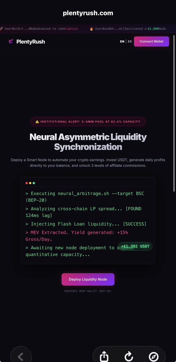 akinyalo's tweet photo. #plentyrush #HYIP #CryptoWarning #TooGoodToBeTrue
If it’s too good to be true, it probably is: https://t.co/q58Aa3NkLz promises neat USDT returns over a fixed 60‑day period. I’m already in for some amount and now I’m worried I made a mistake. If you’re a victim of this platform send A Dm.
