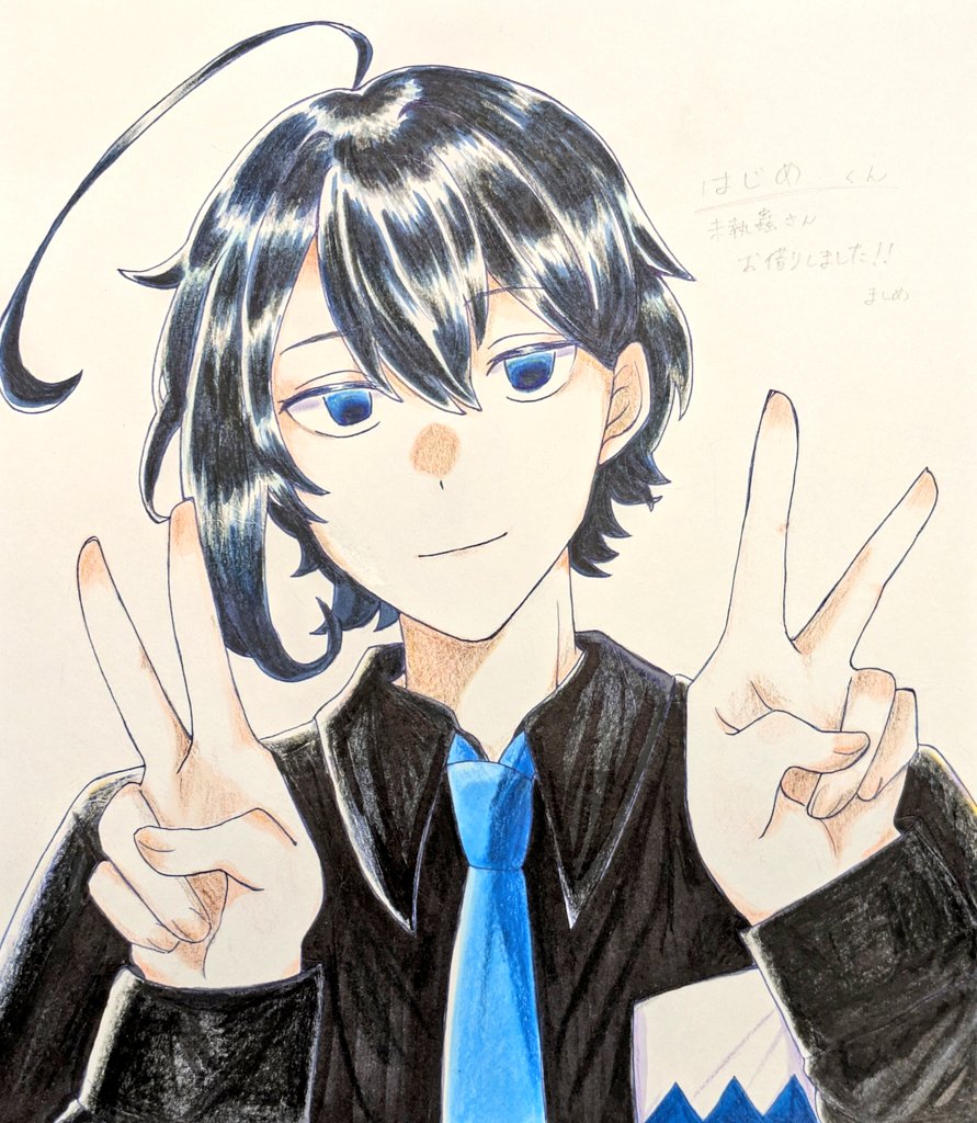 Masime_gs's tweet photo. めちゃくちゃ遅くなりましたが、はじめくんお借りしました！！
蕎麦も描かせていただきました！！ https://t.co/RYztg1653J