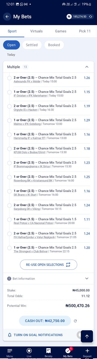 woozzaabets's tweet photo. Favourites to Win or Over 2.5 Goals🔥
X or Over 1.5 or 2.5 Goals Combo 🔥

Let's Play Again 🍻

📌  1️⃣0️⃣+ 1️⃣0️⃣+ Odds 

Codes 👉  RG1YQJ  ||  8Z13KS 

Bookie 👉 @BetKingNG 

Register 👇

https://t.co/TDAs3vJNOs

App download 👇

https://t.co/fwB0kZHqSy https://t.co/CZQjA76hXc