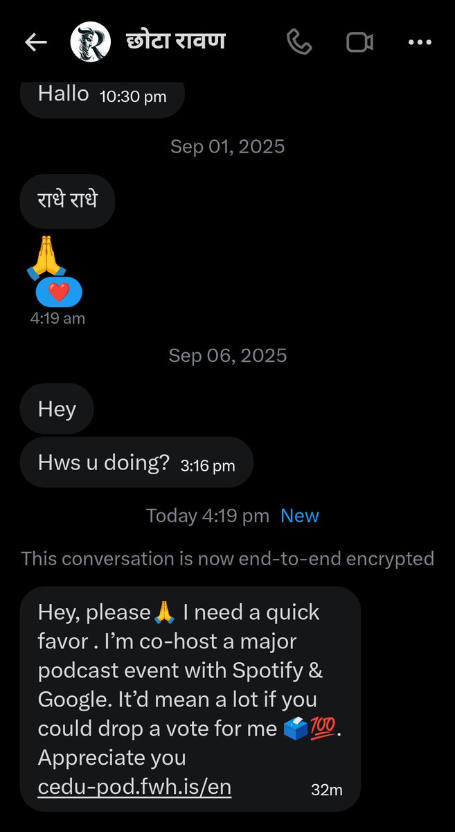 durga_vyaghri's tweet photo. @Cyberdost @NIA_India @GoI_MeitY @adgpi Another case of hacked account. This is the new modus operandi of India's adversaries. 

[Everyone please report the account and it's tweets] https://t.co/Q6pwCDZ9pd