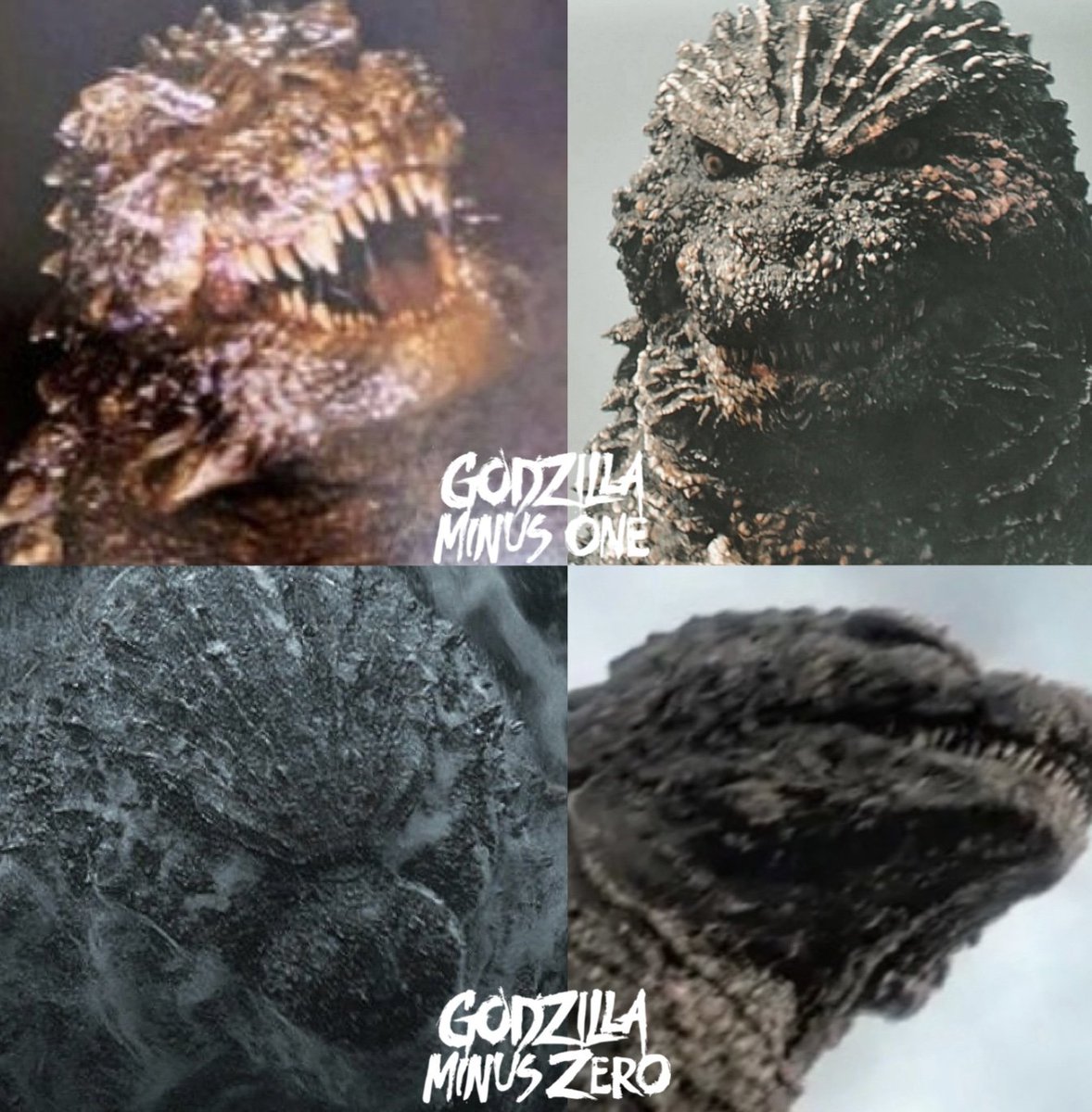 kaijugamer2000's tweet photo. Godzilla evolution through Godzilla Minus One to Minus Zero https://t.co/GcoSsB6iZM