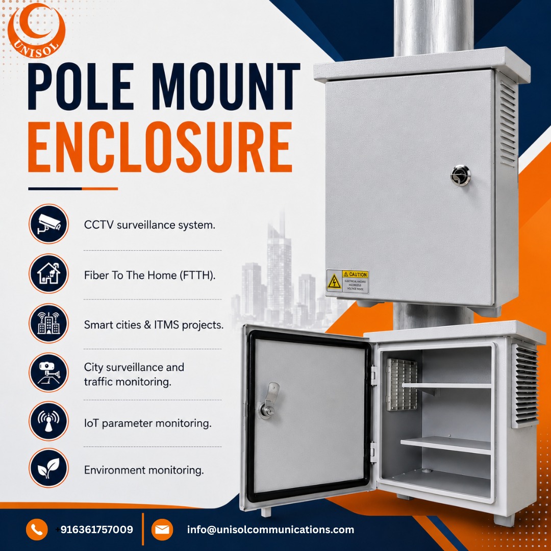 unisolcompany's tweet photo. Protect Your Outdoor Equipment with Unisol
Secure your networking & electrical equipment with our durable Pole Mount Enclosures.
✔ CCTV
✔ FTTH
✔ Smart Cities
✔ IoT
✔ Traffic Monitoring
✔ Environmental Monitoring
#PoleMountEnclosure #FTTH #CCTV #IoT #SmartCity #Telecom https://t.co/1OW06MEGou