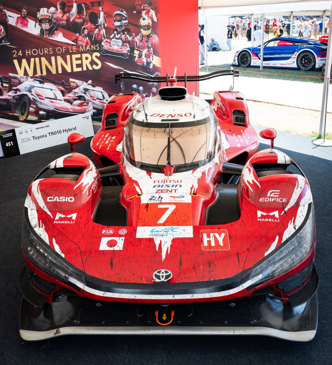 ToyotaRacingWEC's tweet photo. For those of you at @fosgoodwood, have you found our Le Mans‑winning TR010 HYBRID yet? 🤩

@FIAWEC #TOYOTARACING #TR010HYBRID #WEC #FOS https://t.co/i3LmQpvmvB