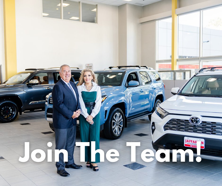 Jaffarian_Auto's tweet photo. Jaffarian Toyota is hiring an Automotive Service Advisor to join our Haverhill, MA team.

Join New England’s oldest Toyota dealer, proudly family-owned for four generations.

Apply today to grow your career with Jaffarian Toyota: https://t.co/7Hycoq9Iaj

#hiring #AutomotiveJobs https://t.co/euYtUxFtCN
