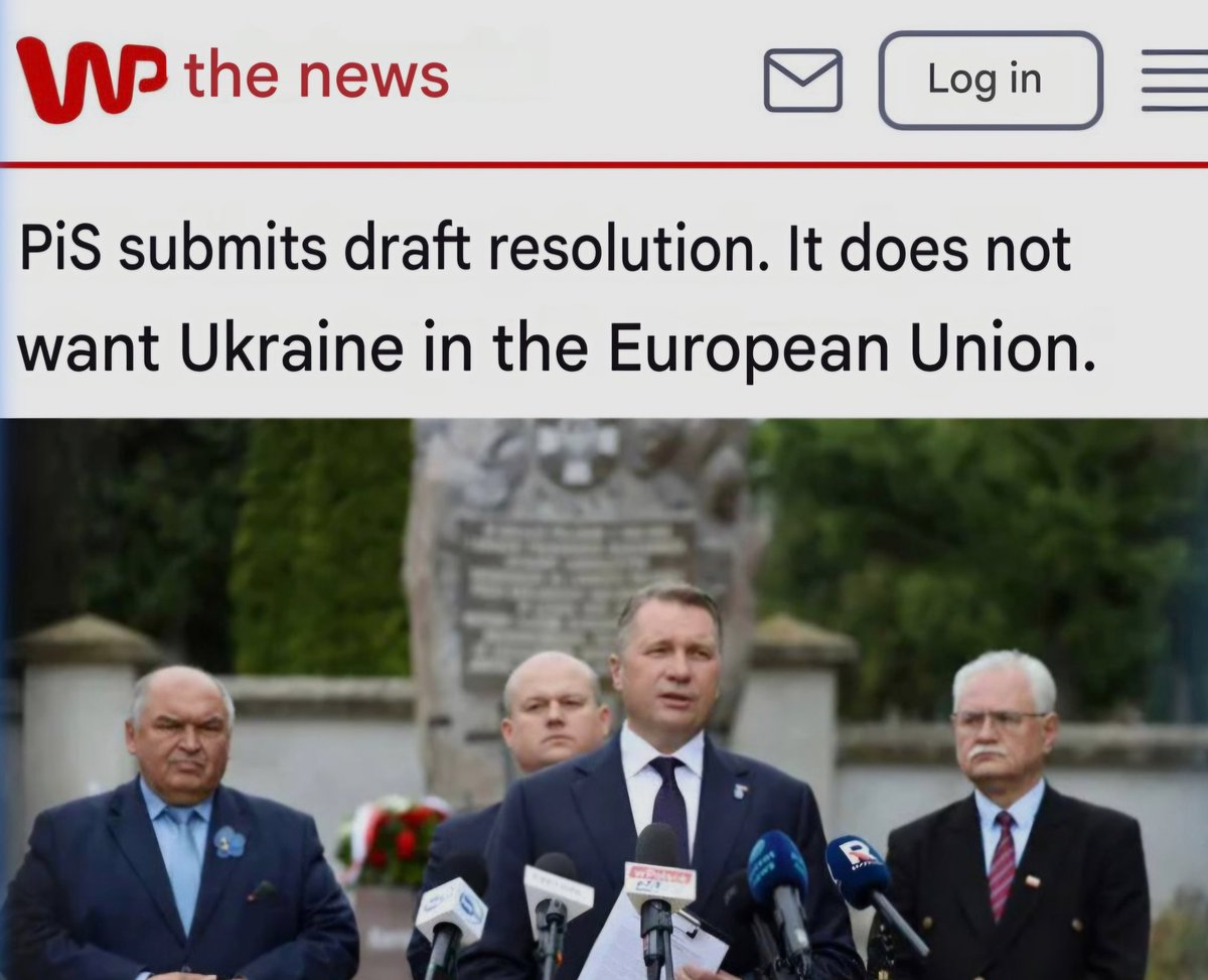 BowesChay's tweet photo. "The Law and Justice party has submitted a draft resolution to the Sejm (Polish Parliament) opposing Ukraine's membership in the EU"

Poland, and Europe are waking up to the threat Ukraine poses, their refusal to stop commemorating the mass killing of Poles, tells its own story. https://t.co/26BXoR55WD