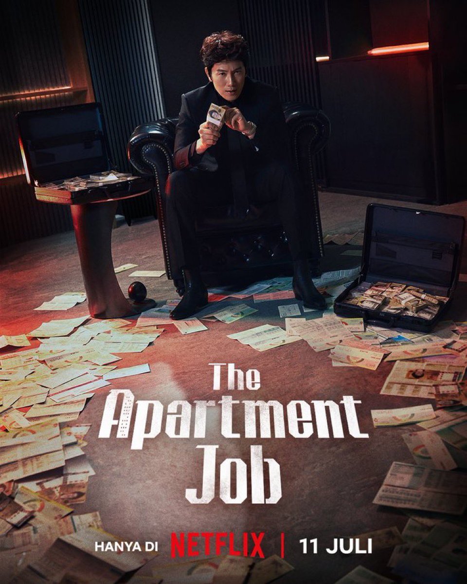 infodrakor_id's tweet photo. Malam ini kita kedatangan drama weekend JTBC #TheApartementJob (LEGAL DI NETFLIX) 🏢

Siapa yang nungguin drama ini? ☝🏻☝🏻

Ceritanya tentang mantan bos gangster yang nyalon jadi ketua penghuni apartemen karena lagi ngincer uang miliaran won yang disembunyiin di sana. 

((Bukan ngincer emas ya)) 

Eh bukannya cepet kaya, dia malah ikutan ngungkap kasus korupsi di kompleks apartemen itu. Dari niat cari duit, ujung ujungnya malah jadi pahlawan warga. 

Castnya: Jisung, Ha Yoon Kyung, Park Byung Eun, Moon Sori, Kim Won Hae