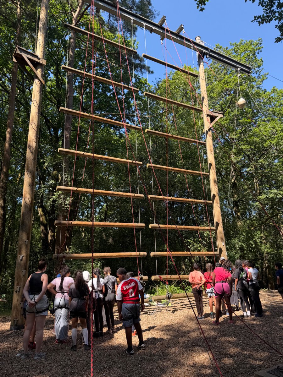 DL_Academy's tweet photo. We've had an action-packed morning with laser tag and Jacob's Ladder. Everyone has shown incredible bravery, and the teamwork has been outstanding. Now it's time to refuel and tuck into some well-earned lunch before this afternoon's adventures! 🌲💪 #PGL #teamwork #facingfears https://t.co/xuNTNmHPqt
