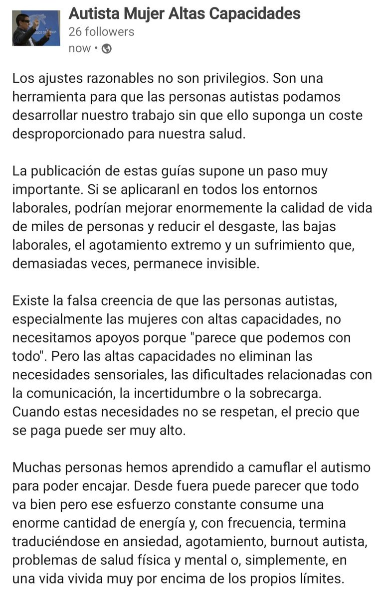AutistaMujerAC's tweet photo. Ojalá estas recomendaciones se conviertan en una realidad en las administraciones y todos los entornos de trabajo. Porque cuando se eliminan barreras y se realizan los ajustes necesarios, ganan las personas autistas y toda la sociedad.

Seguim!! 💜🫂♾️ https://t.co/fzpD7ryKu2