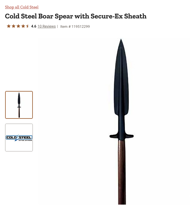 ayys0p's tweet photo. @Audmund cold steel boar spear helps https://t.co/Yxlw6o5sMC