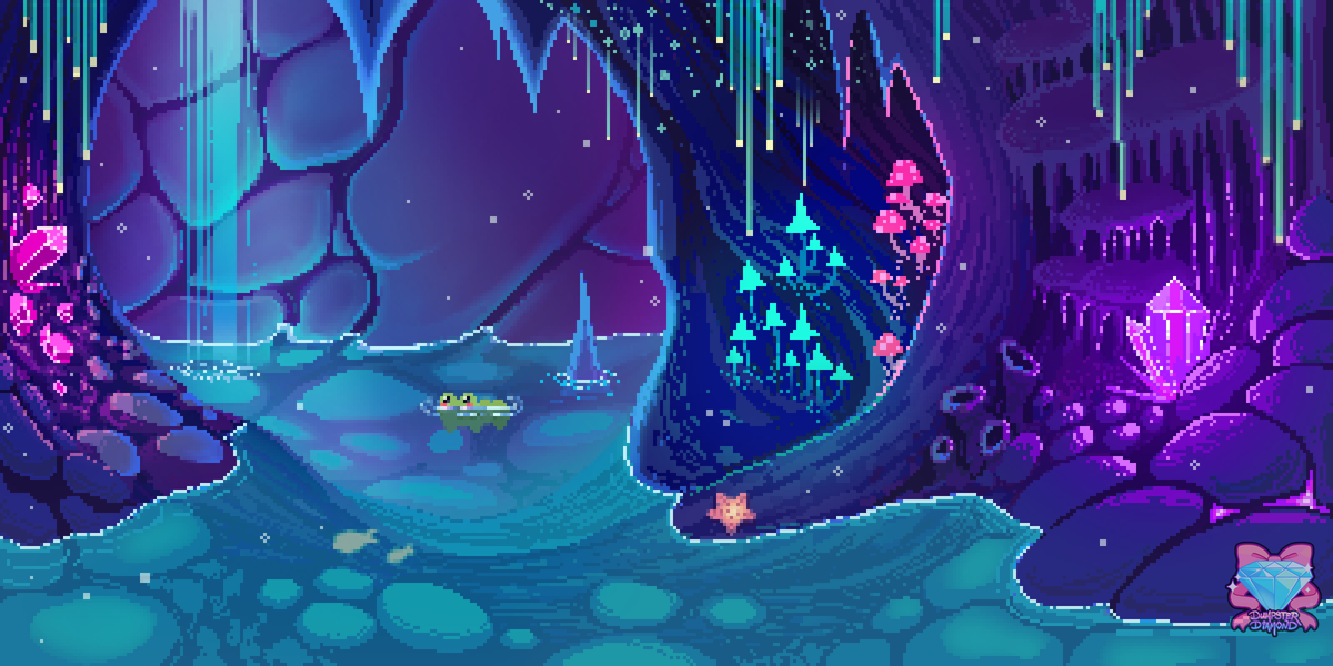 dumpsterdiam0nd's tweet photo. Posting from the backlogs today 💎✨
#art #pixelart #cave 
One day I'll make more pixel caves... https://t.co/1HeaBc4ccr