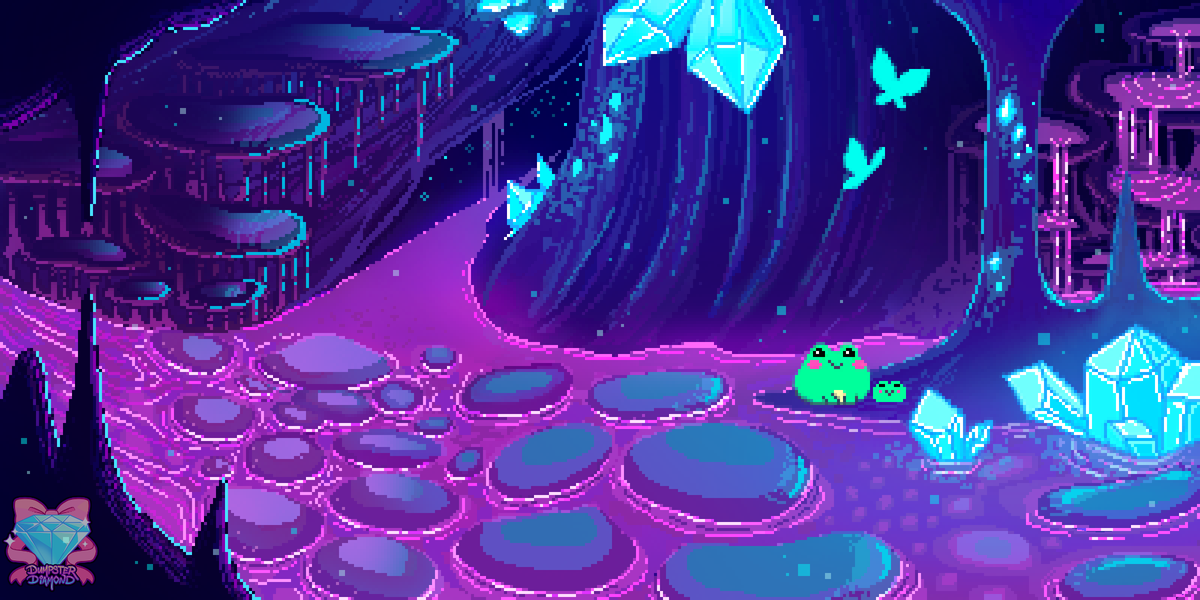 dumpsterdiam0nd's tweet photo. Posting from the backlogs today 💎✨
#art #pixelart #cave 
One day I'll make more pixel caves... https://t.co/1HeaBc4ccr