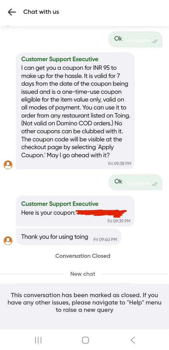 Sidhudd4u's tweet photo. Ordered a @SUBWAY Rice Bowl on toing by @Swiggy in which Veggies were missing. Instead of a refund or replacement, they gave me a ₹95 coupon. Coupon T&amp;Cs say it's valid on any restaurant, but support says it's Subway-only. Misleading customer service. Think twice before ordering https://t.co/inXZQWYvKz