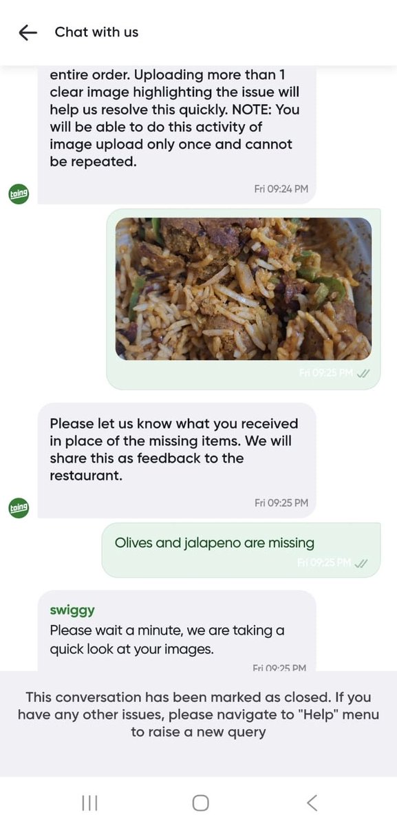 Sidhudd4u's tweet photo. Ordered a @SUBWAY Rice Bowl on toing by @Swiggy in which Veggies were missing. Instead of a refund or replacement, they gave me a ₹95 coupon. Coupon T&amp;Cs say it's valid on any restaurant, but support says it's Subway-only. Misleading customer service. Think twice before ordering https://t.co/inXZQWYvKz