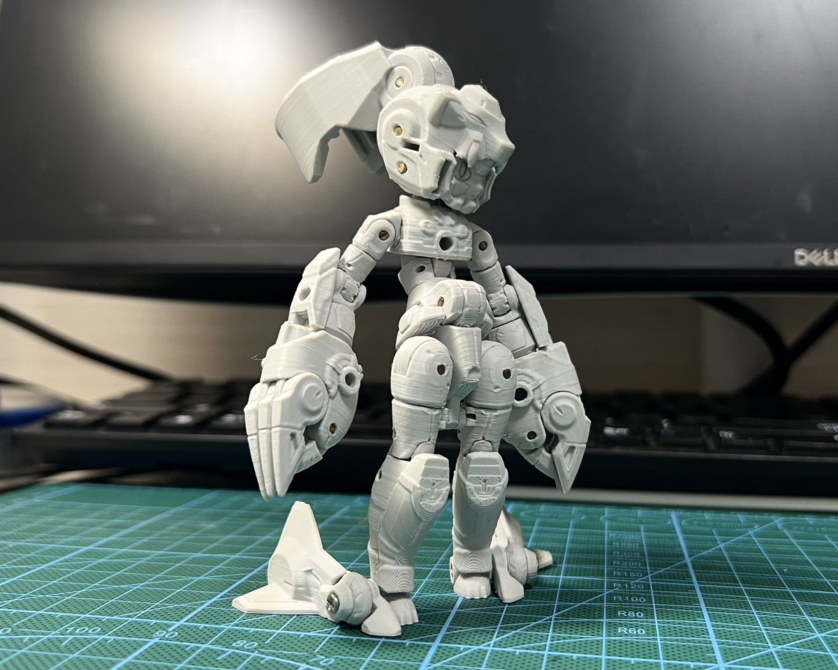 RabbitQiong's tweet photo. 《化龙计划》开发记录 （Project: Hua Long ）

狮虎型，打印测试追加头部 https://t.co/Rl8vCkDpma