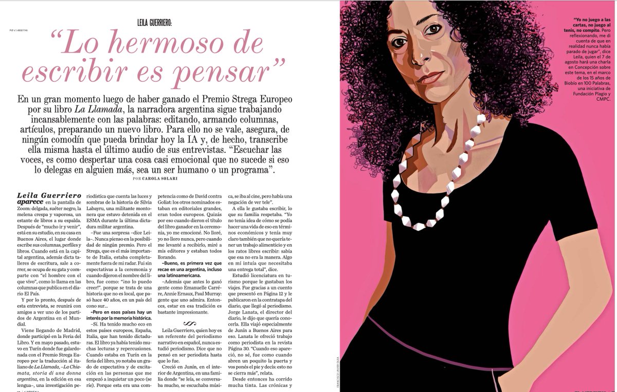 javiparada's tweet photo. "Lo hermoso de escribir es pensar, entre otras cosas hermosas como es trabajar con el lenguaje y encontrar la mejor forma de un texto. Entonces, ¿por qué voy a querer saltarme la parte del proceso que más me gusta?", @leilaguerriero2. https://t.co/llzrycZj3k