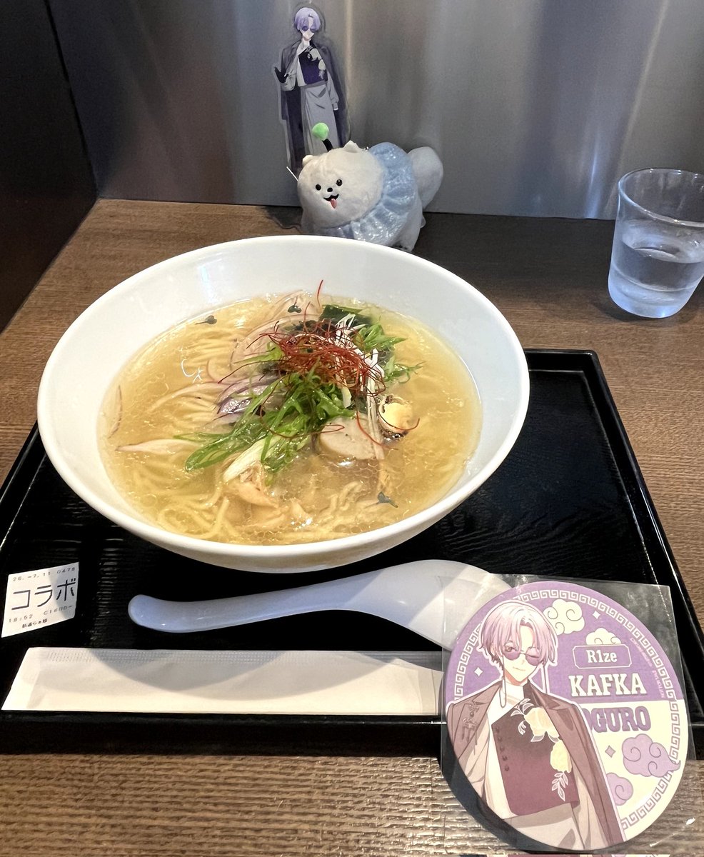 yushio_641's tweet photo. 気分るんるんで夕飯またラー博行った♪コンポタつけ麺ほんとマジ美味しくて箸袋もくまモンで最高でしたね…🌽塩らぁ麺リベしたけど仕様変更は今後ずっとなのね！ムール貝やっぱ好き🦪 https://t.co/6eEiY1cjYl