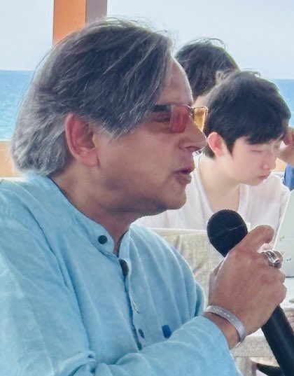 ShashiTharoor's tweet photo. Was delighted to participate in a thought-provoking panel at the 28th Symi Symposium in Greece on “Interdependence, Justice, and the Global South: Whose Rules Shape the World?” The conversation ranged from shifting geopolitical realities to the imperative of ensuring that the Global South has a genuine voice in shaping the international order. 

It was a pleasure to exchange views with @MiguelMoratinos, @AmreMoussa, @Mehdi_Jomaa, Jing Qian, Cesário Melantonio Neto and Mona Makram Ebeid.