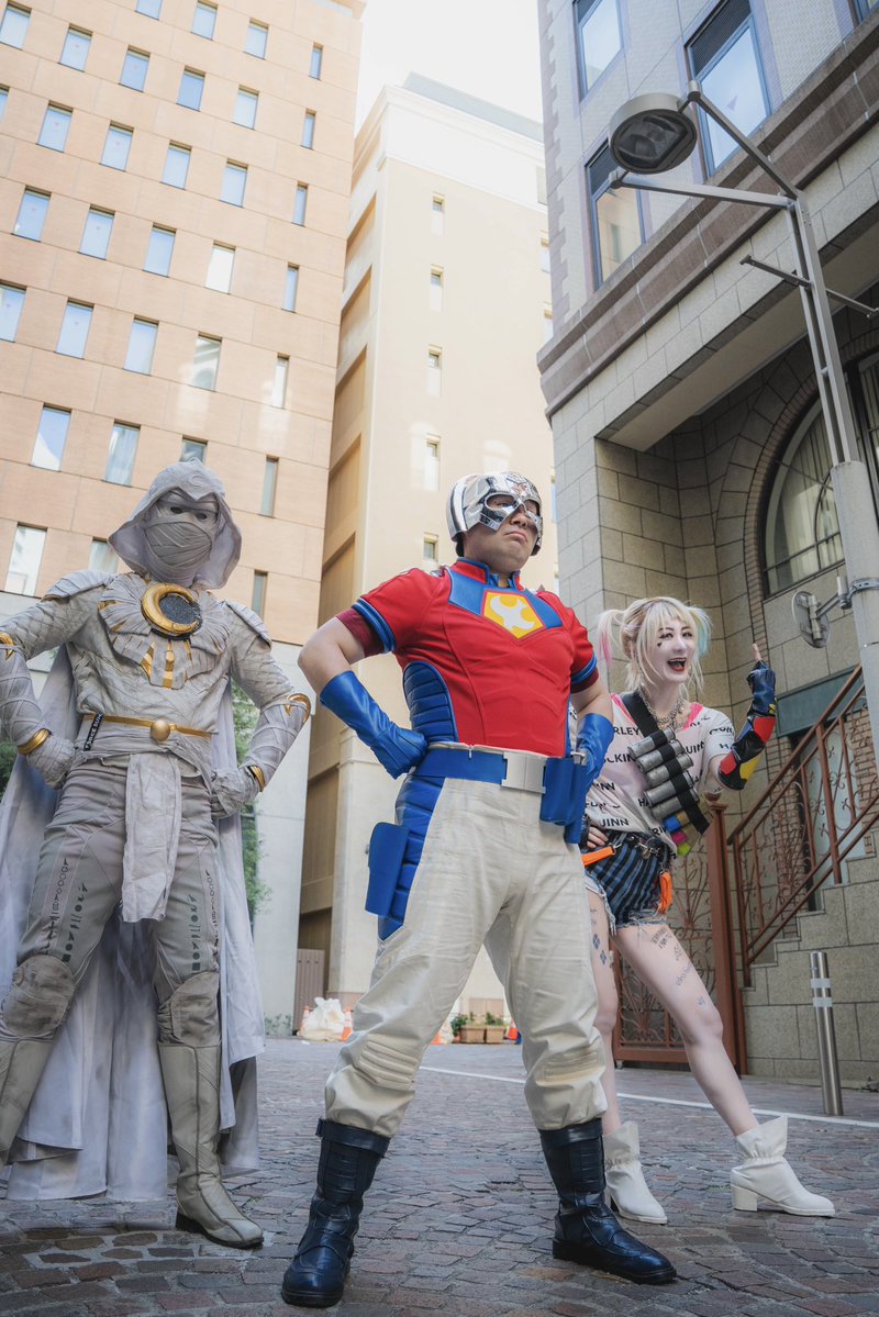 umum__aeaeaeae's tweet photo. MARVEL × DC

🦅PEACE MAKER (@iam_ultra_15 )

☪ MOON KNIGHT(@Naga_Movie )

💎HARLEY QUINN

📸:へいさん(@unmatchsan )

#FORCESUMMIT 
#フォースサミット https://t.co/TyW8DQa0ya