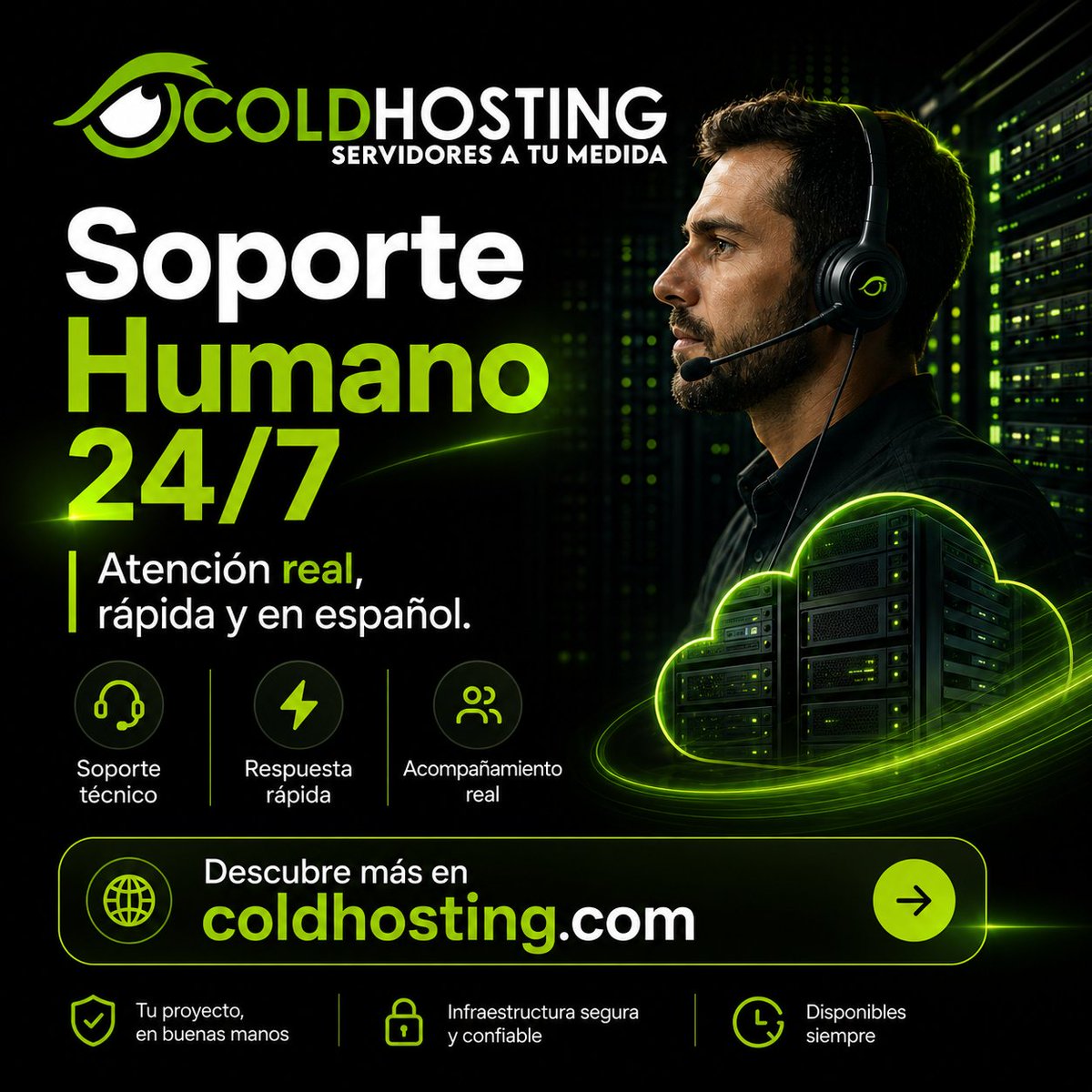 ColdHostingSL's tweet photo. Soporte humano 24/7 para que tu proyecto no esté solo.

En ColdHosting ofrecemos atención real, rápida y en español, junto con una infraestructura segura y preparada para proyectos que necesitan estabilidad.

https://t.co/xeOG290mkK

#ColdHosting #Hosting #SoporteTecnico #VPS https://t.co/8kuZRRVizJ
