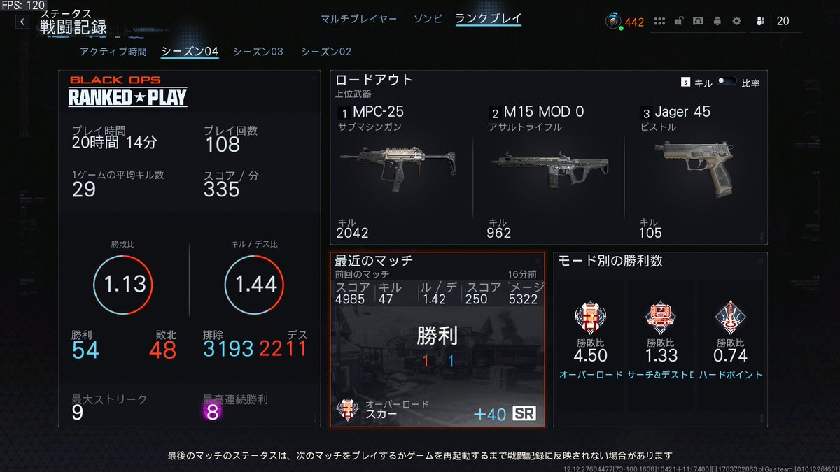 jill_quiet's tweet photo. クリぼっち✌️
今シーズン初クリムゾンもソロでいけます
1週間でプラチナからクリムゾンに行けたから俺ぐらいの人も頑張ってー

 #bo7 https://t.co/22YYqjpzXR