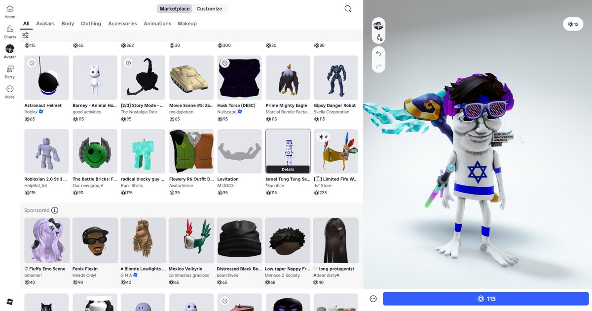 Panos488Panos's tweet photo. what is this shit trending on roblox marketplace https://t.co/l8VXQN7IZt