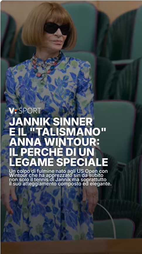 Frank201410's tweet photo. Inquadrata ieri nel #Royalbox durante il match tra #Jannik #Sinner e #Djokovic. Scattare una foto con lei può arrivare a costare fino a 100mila euro. Eppure è stata proprio #AnnaWintour a cercare Jan per essere immortalata con il numero 1⃣ del mondo in occasione degli @usopen. Cose da Sinner, appunto.
Via: @virgilio_sport