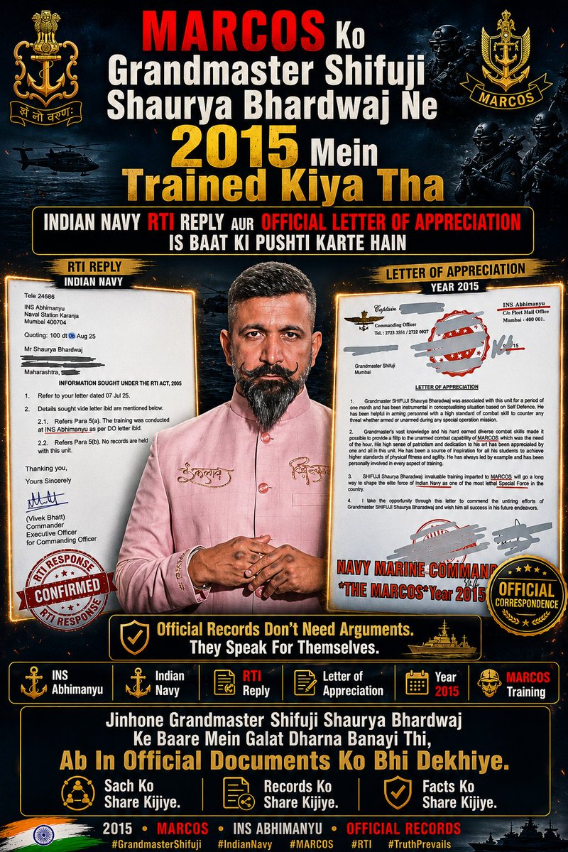 MasterShifujiFC's tweet photo. INQUALAB DAY 🇮🇳
Happy 55th Birthday to Grandmaster Shifuji Shaurya Bhardwaj "Masterji Sir" (DOB-11 July 1971).
Widely associated with the Commandos MITTI System, Mission Prahar &amp; Shadow Ops Bharat &amp; CASF.
Pranaam Guruji. Jai Hind. 
#InqualabDay #GrandmasterShifuji #Masterji https://t.co/y82uIQF1cf