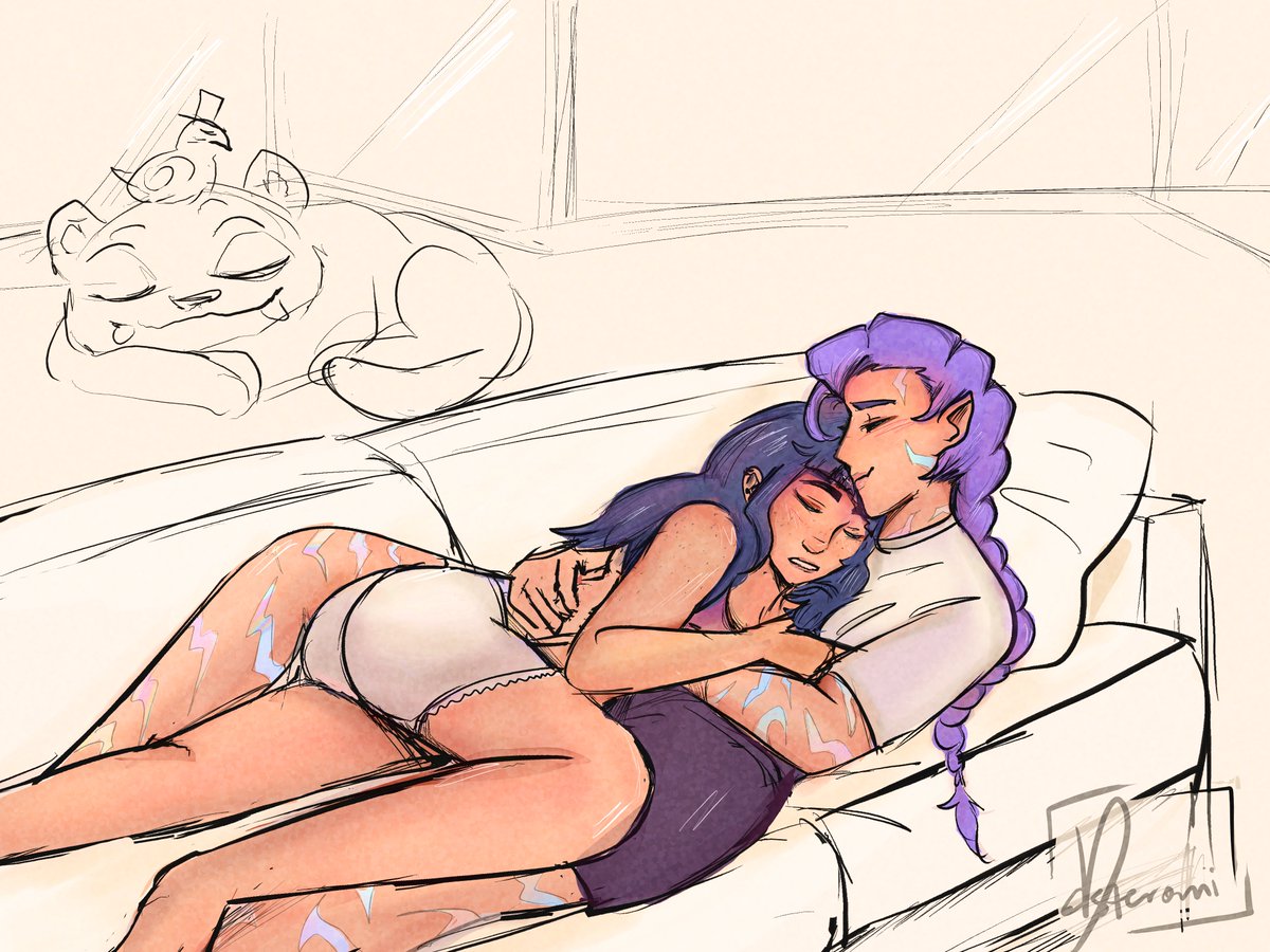 the_queen5858's tweet photo. Zoey is having the most peaceful sleep of her life in Rumi's arms

Thank you so much @dsteronii for this comm! #zoerumi #kpopdemonhunters https://t.co/c6oq6NTp2M