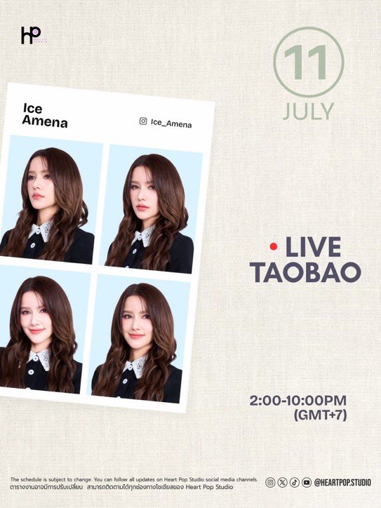 IceAmenaFC's tweet photo. ทุ่มตรงเวลาไทย ให้กำลังใจอมีนากันนะคะ Live Taobao กับแบรนด์ BunnyJulie 🐰🍦

🔗 打开兔九厘BunnyJulie的橱窗~ https://t.co/ENRrMK4Gi8 CZ007

#IceAmena #ไอซ์อมีนา
#StarBloom @iceamenaa https://t.co/BZjIO5KxM2
