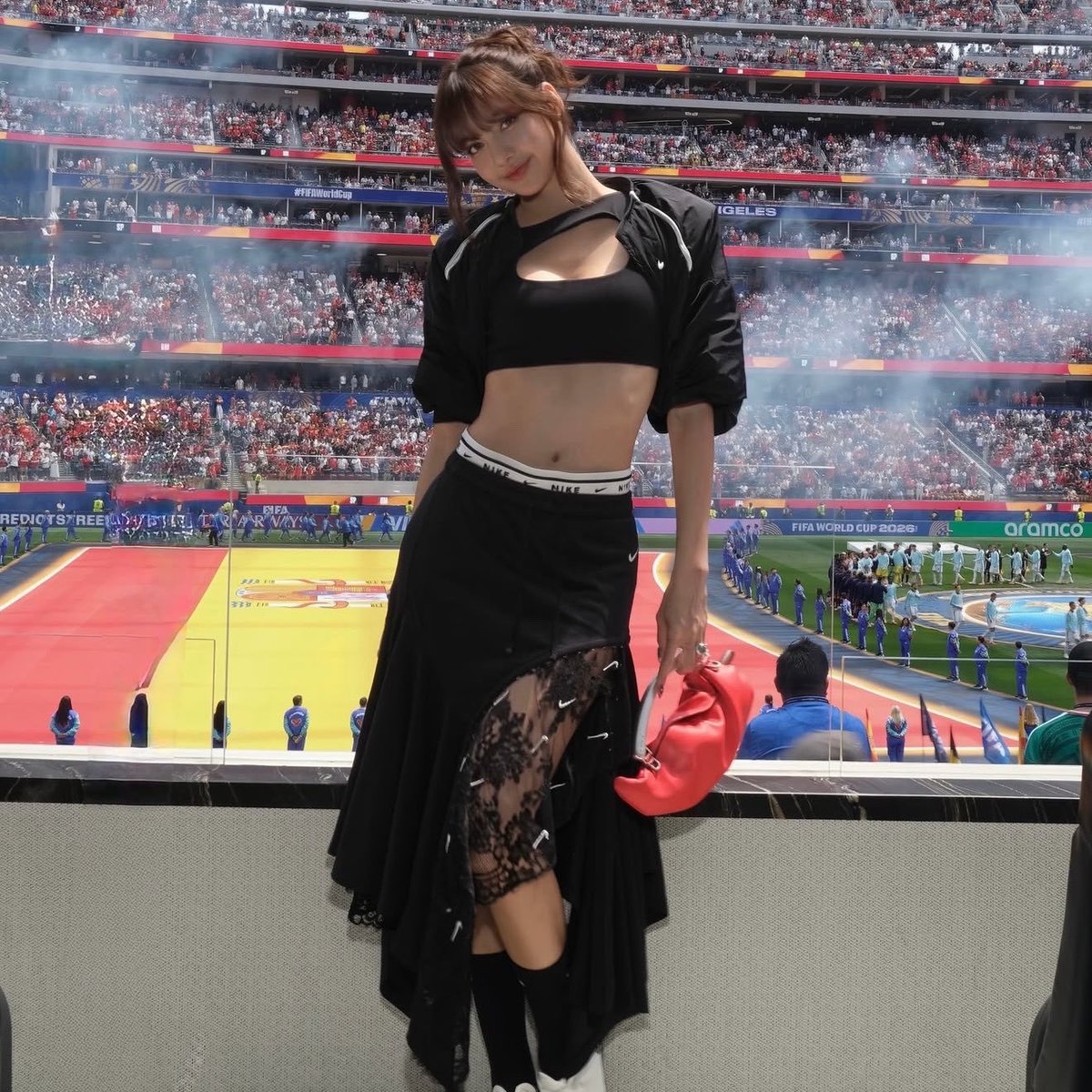 spinorbinmusic's tweet photo. LISA at the FIFA World Cup today and she is ABSOLUTELY AMAZING! 😍🔥✨ 

Queen showing up and owning the biggest sporting event in the world and we love to see it! 👑📸 #LISA #ลิซ่า #FIFA2026 #WorldCup https://t.co/ew5teT2ANt