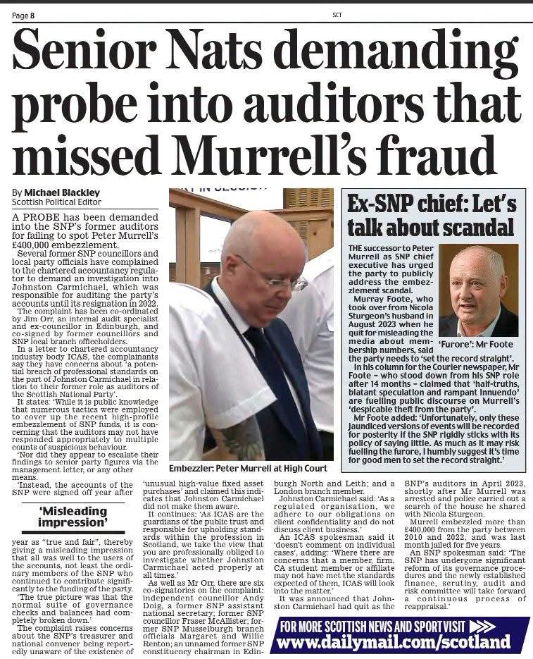 graeme_from_IT's tweet photo. Finally people are demanding answers about why the accountancy  firm Johnson Carmichael failed to spot anything!

Remember that one of the partners in Johnson Carmichael was John Todd, who is married to SNP MSP Maree Todd…

HT @UAS1707 https://t.co/PDZGh0JAT5