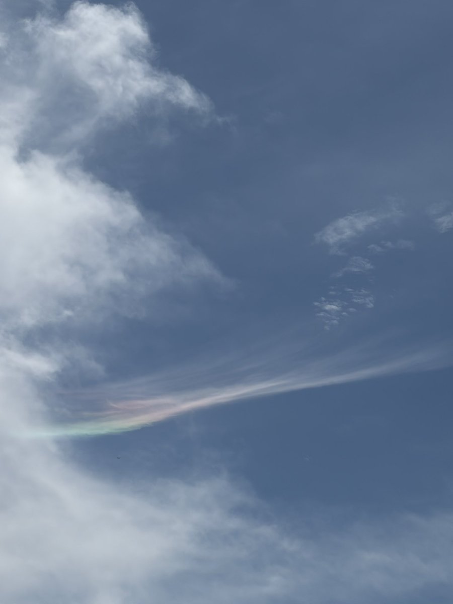 BENI0053's tweet photo. 散歩中に見た空
🌈色
防災無線に巣食うカラス🐦‍⬛うるさくないのかしら🤔 https://t.co/DhwQdFRFX7