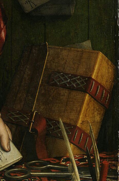 almudenasm_'s tweet photo. En la imagen de la izquierda: un legajo del siglo XVI pintado por Hans Holbein el Joven.

En la imagen de la derecha: un legajo real del siglo XVI conservado en un Archivo Histórico. https://t.co/umjsYdD9zn