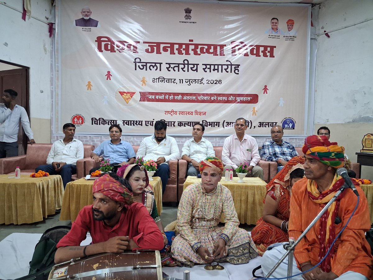 NhmAlwar's tweet photo. 11 जुलाई विश्व जनसंख्या दिवस के अवसर पर परिवार कल्याण कार्यक्रम में उत्कृष्ट कार्य करने वाले अधिकारियों एवं कर्मचारियों को पुरस्कार एवं प्रशस्ति
@nhm_rajasthan @DIPRRajasthan @CMRajasthan @MoHFW_INDIA https://t.co/UvCnkPi4p4