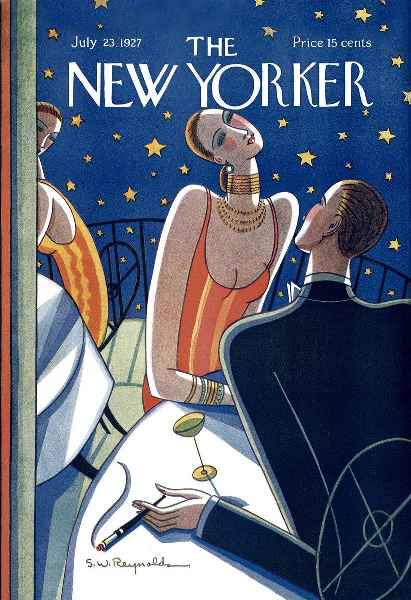 wikivictorian's tweet photo. Front cover of The New Yorker, 23rd July 1927. https://t.co/Q5NhI2v5xg