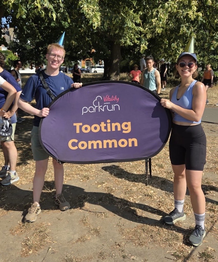Tootingparkrun's tweet photo. ……congratulations to today’s milestones including Sarrah’ 25th, Bob’s 50th, John’s 100th Volunteering and Harry’s amazing 500th, with a happy 26th birthday to Silas!🎉🎉
#parkrunfamily 
#loveparkrun https://t.co/DVw6VhHGg1