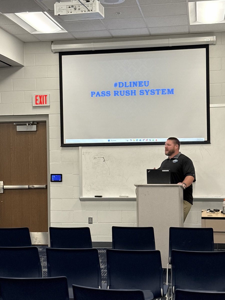 DLineUpassRush's tweet photo. Closing out the 1st #DLineU Coaches Clinic!

Last speaker of the night: Aaron Terry — Defensive Line Coach & Recruiting Coordinator at Iowa Western.

Topic: Building an Elite Pass Rush System

We’ll cover the complete #DLineU development system—from fundamentals and teaching progressions to rush plans, drill organization, and building a system that consistently develops dominant defensive linemen.

Player development starts with coaching development.

See you tonight! 🔥 #DLineU #CoachesClinic #PassRush #DefensiveLine #TrenchWork