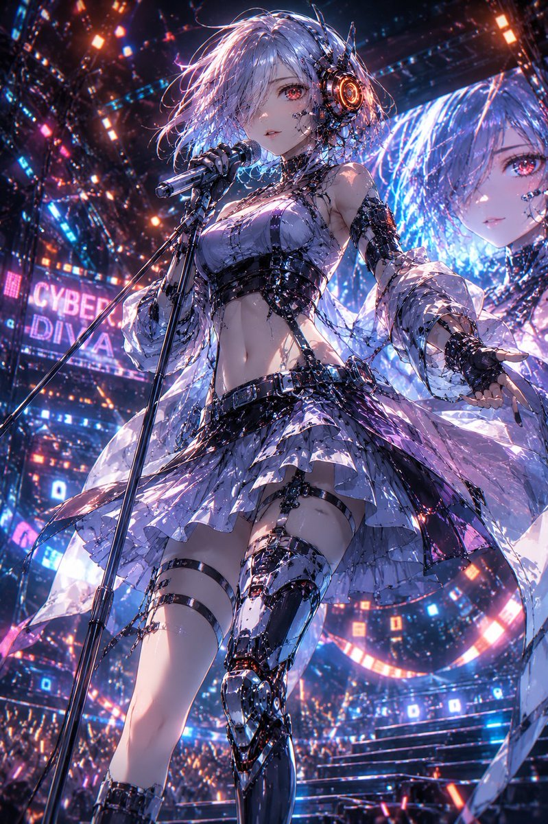 patarium1's tweet photo. #AIイラスト 
歌枠は楽しいねぇ https://t.co/39hwMos2Q6