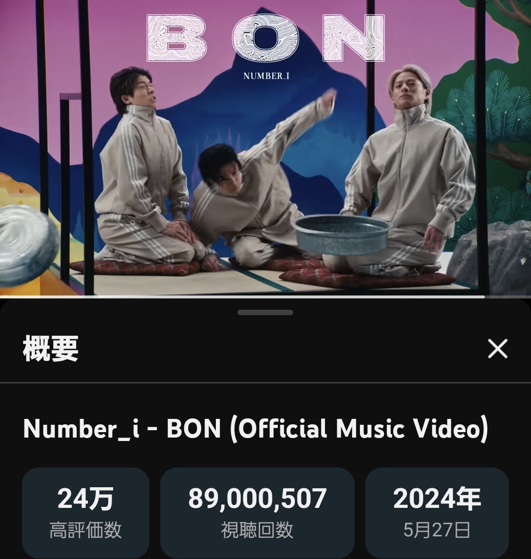 BON_89Mviews ｡*⑅୨୧┈┈┈┈┈┈୨୧⑅*｡ 🌸8900万回再生突破