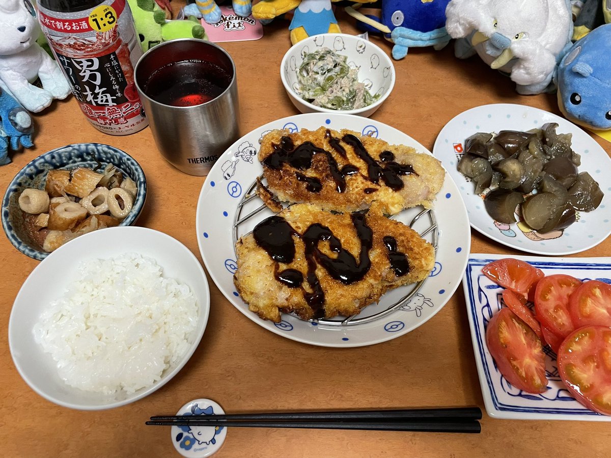 HimaNN321's tweet photo. 今日は味噌カツ。揚げ焼きで作って衣がちょっと薄くなったけどつけて味噌かけて味噌とトンカツの相性はバッチリ。 https://t.co/j6AdTKAqrQ