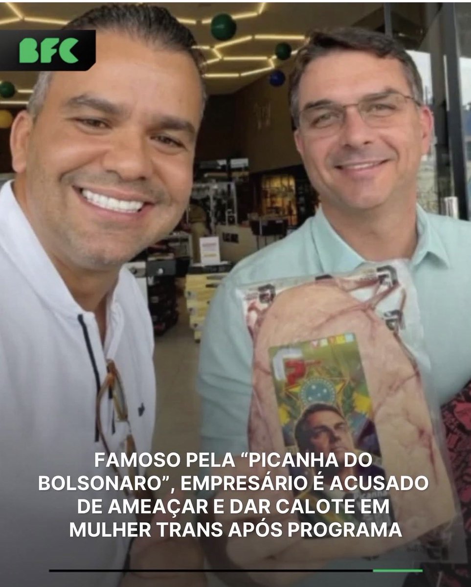 MarceloUchoa_'s tweet photo. E o empresário Leandro Nóbrega, dono de Frigorífico em GO, que vendia a "Picanha do Bolsonaro" e bajulava a familícia, o Nikolas Ferreira, etc, que foi denunciado por uma mulher trans por dar calote de R$ 500 depois do programa? Ah, esses cidadãos de bem, de família tradicional! https://t.co/WUmgquHKEw