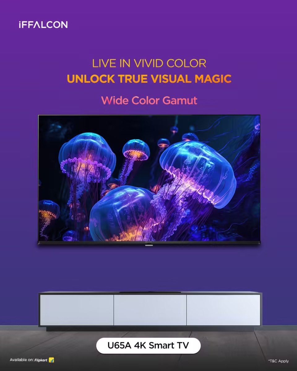 iFFALCONIndia's tweet photo. Life looks better in vibrant colours. 🌈 Which movie has the most beautiful visuals you’ve ever seen? Drop your favourite below!

#iffalcon #u75 #4ktv #smarttv #widecolorgamut

(U75 4K Smart TV, Wide Color Gamut, Vivid Colours, 4K Display) https://t.co/WmNrUWoGUY