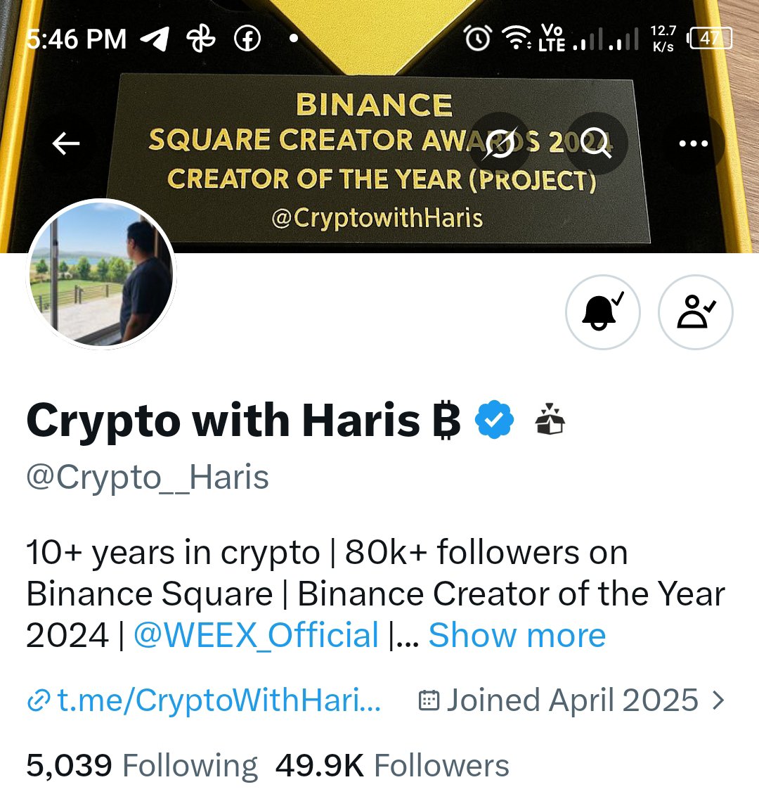 URDADY000's tweet photo. Best Learning something new from your posts every time. Keep it up!
Boss : @Crypto__Haris 🖤
Advanced congratulations For 50𝙆 𝙁𝙤𝙡𝙡𝙤𝙬𝙚𝙧𝙨 🎊🎉

#Followers https://t.co/M5Fg00TSpT