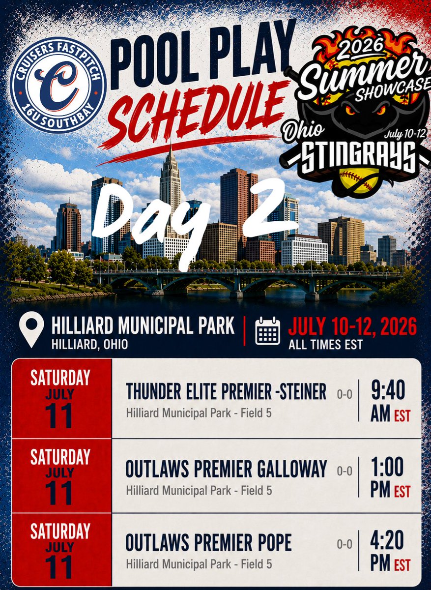 Cruisers_Smith's tweet photo. @GriffsSoftball @Joe_Gierlak New schedule courtesy of the weatherman. https://t.co/6H6zZgeNdf