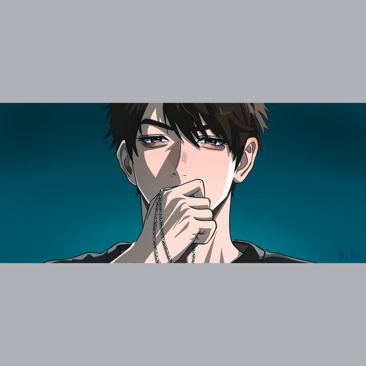 SUCISHENG's tweet photo. 其实是在吻项链（不是狗链） #LoveandDeepspace #夏以昼 #Caleb https://t.co/kBOoqtKQ9P