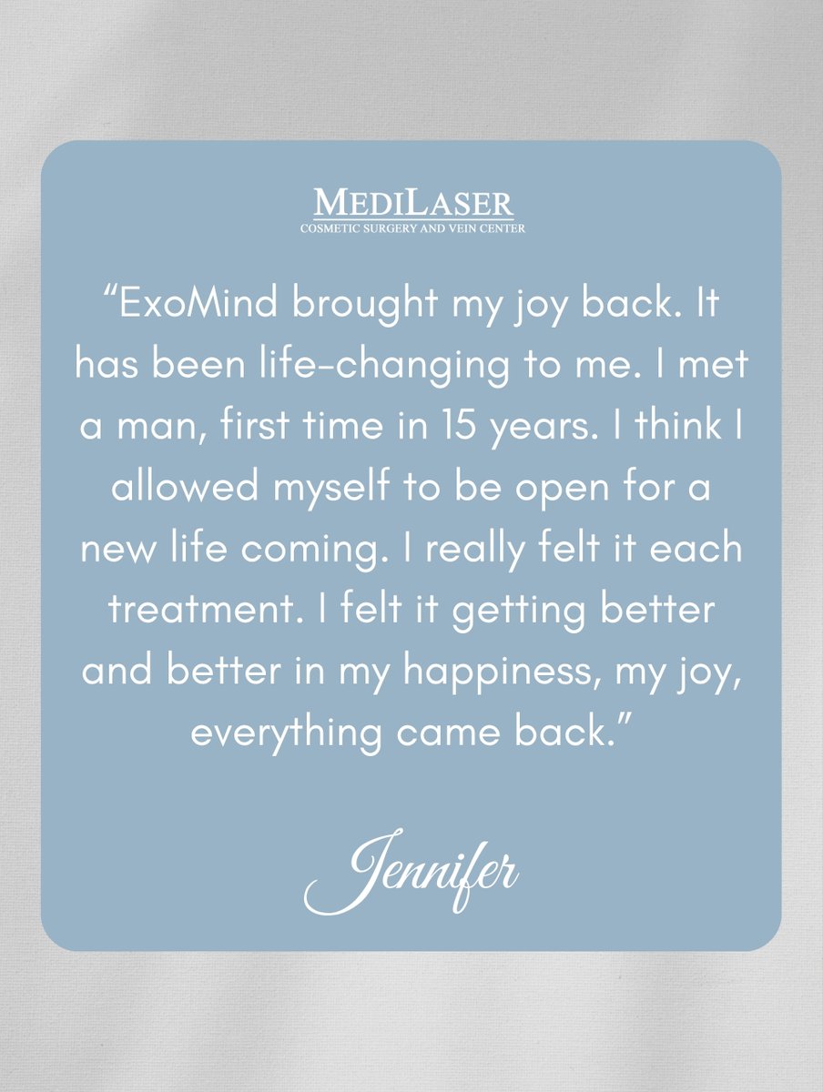 MediLaserFrisco's tweet photo. ✨ The transformation we're most proud of isn't always visible.
📲 Exomind is available now at Medilaser. Book today https://t.co/t0IfzUJ7u4

#Exomind #PatientStory #FriscoTX #Medilaser #DrGiraldo #MommyMakeover #Transformation #MindBody #FriscoMoms #Confidence https://t.co/L22FOl6Fm5