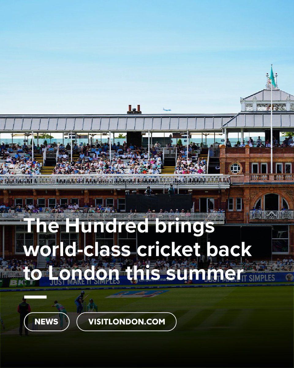 visitlondon's tweet photo. 🏏 Cricket like you’ve never seen it before is coming back to London!

The Hundred returns this summer with five weeks of fast-paced, edge-of-your-seat cricket, bringing together some of the biggest names in the sport for a unique 100-ball competition. With eight city-based teams battling it out across the tournament, both the men’s and women’s competitions promise huge moments, world-class talent and non-stop action.

London’s own @londonspirit will be back at the iconic Lord’s Cricket Ground, representing the capital and competing for The Hundred trophy.

📅 Starting 21 July 2026
🎟️ Tickets on sale now
🏏 Who will you be backing this summer? 

#LondonMakesItPossible #VisitLondon #TheHundred #LondonSpirit #ThingsToDoInLondon