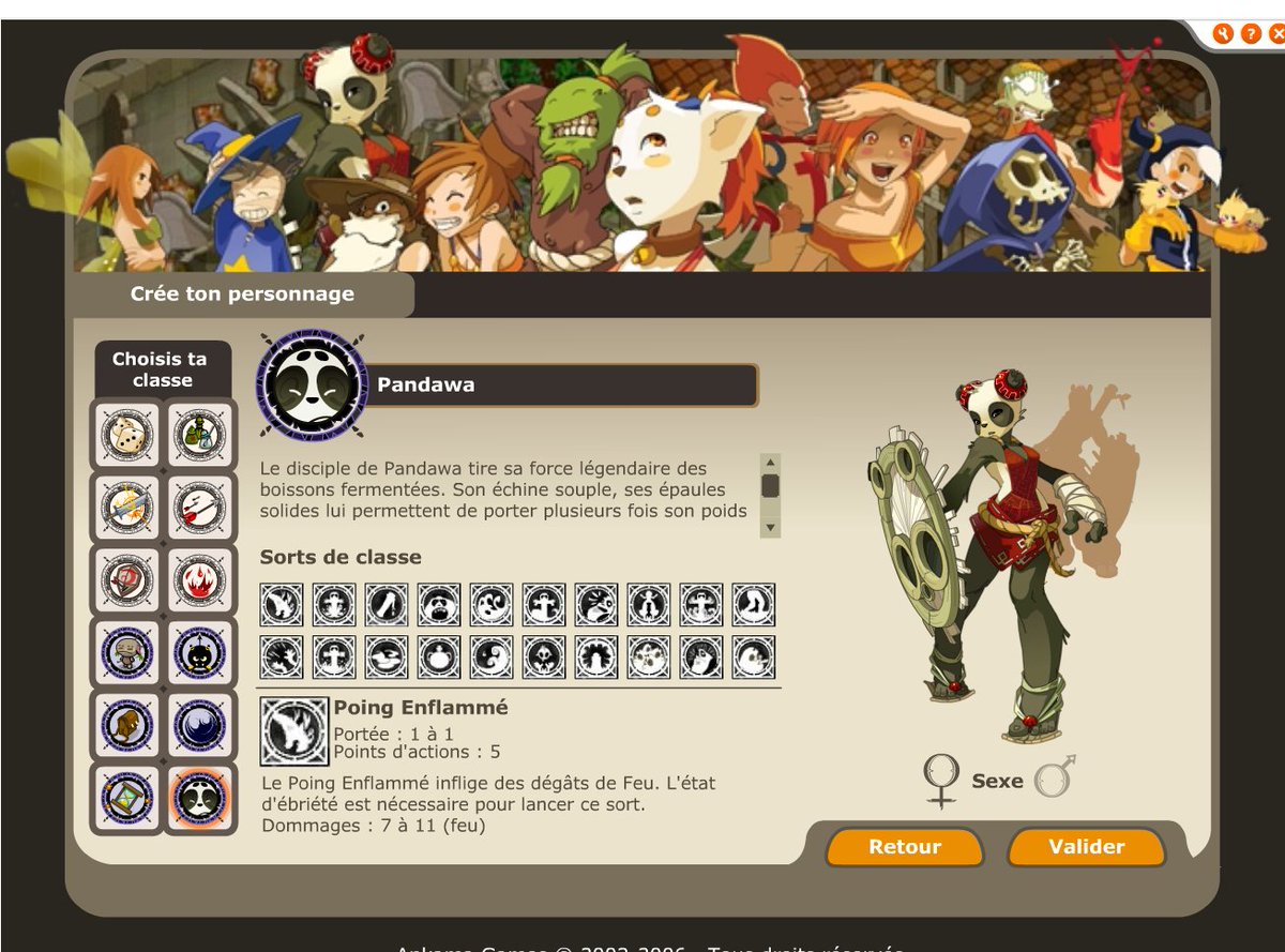 loonaire's tweet photo. dofus 1.15.0 character creation https://t.co/ejYn9lup32